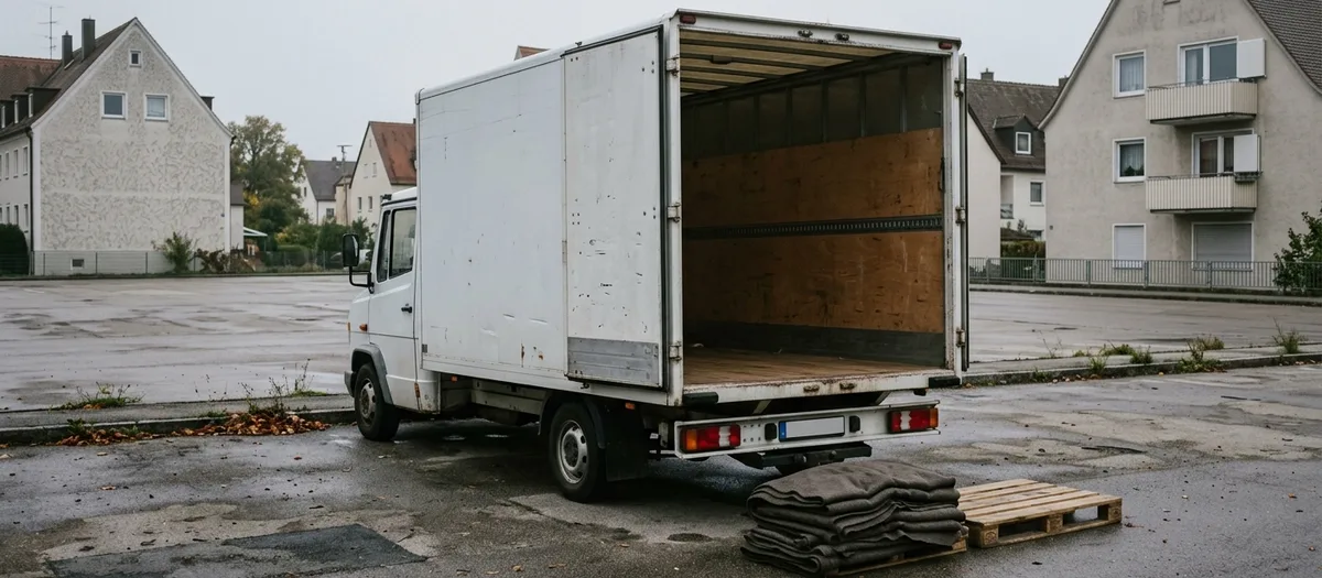 Fernumzug: der Laderaum ist vollständig gestapelt und verzurrt