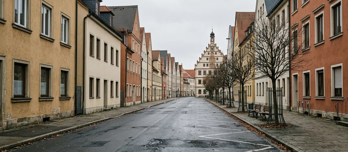 Umzugswagen vor einem Mehrfamilienhaus, die Ladebordwand ist ausgefahren