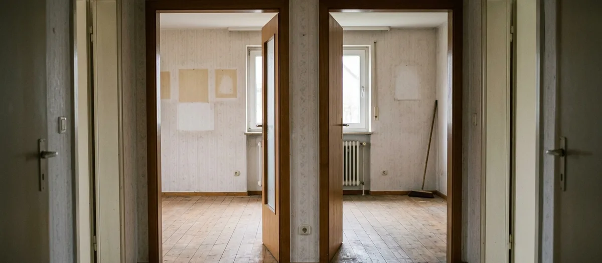 Besenrein übergebene Wohnung nach der Wohnungsauflösung